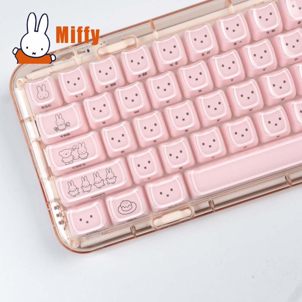 Kawaii Miffy Keycaps Cute Rabb - Office Tech recension och pris