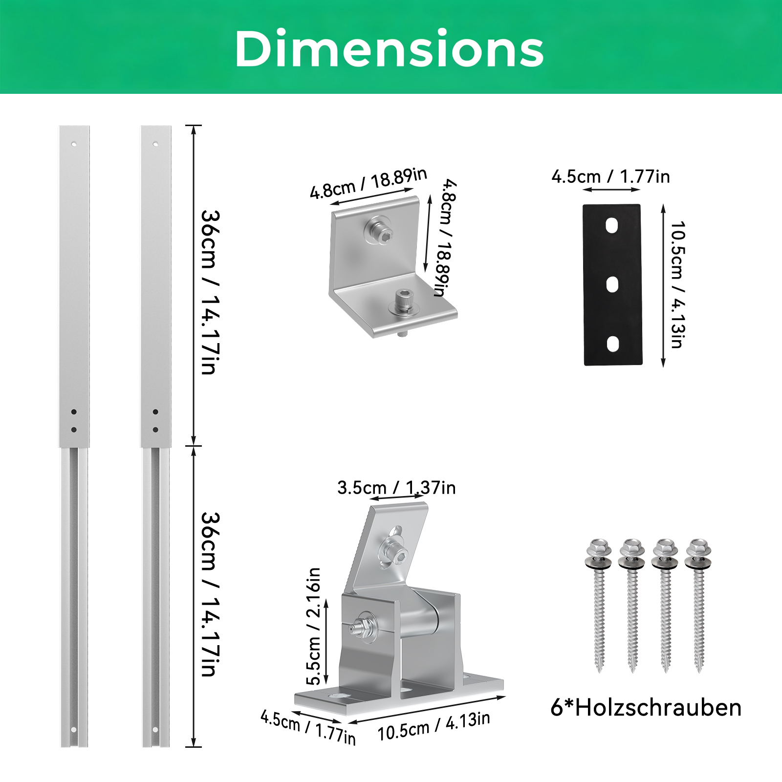 RVPOZWER Solar Panel Adjustabl - Flat Panel Mount Tilt recension och pris