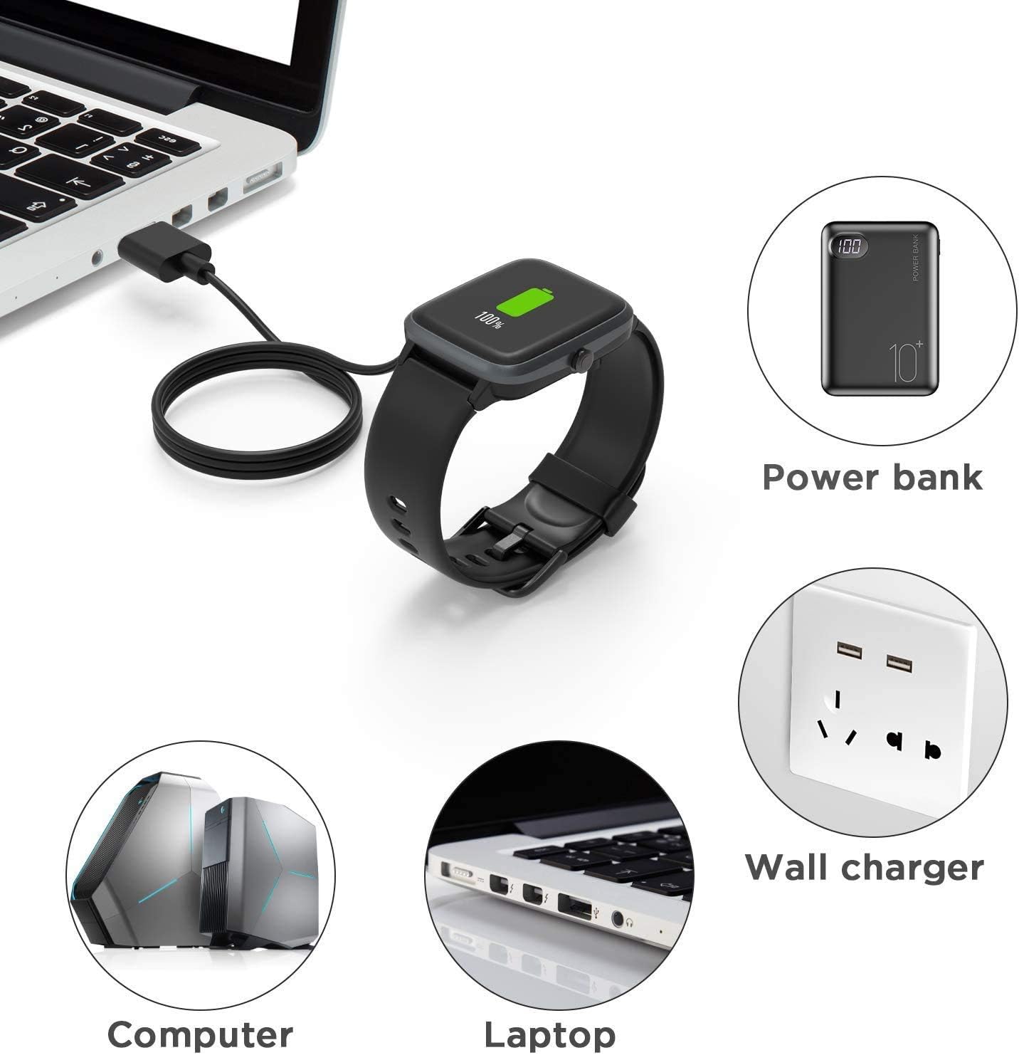 USB Charger Cable For Smart Wa - Usb Extender Active recension och pris