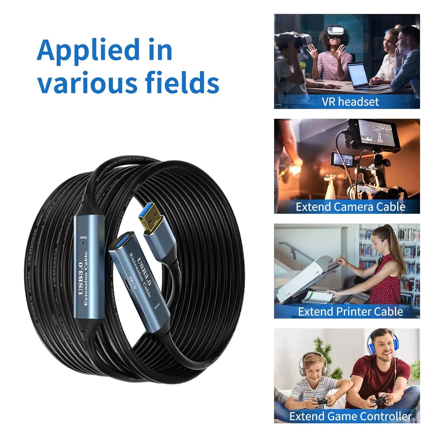 USB 3.0 Active Extension Cable - Usb Extender Active recension och pris