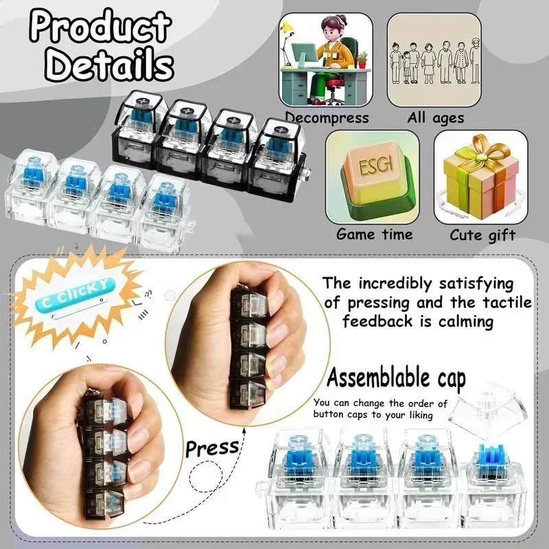 1pcs LED Keyboard Keycap Stres - Office Tech recension och pris